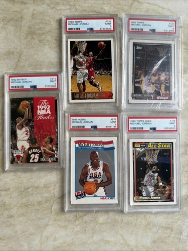 🔥🔥MICHAEL JORDAN PSA 9🔥🔥VINTAGE 5 Card Lot!! Great Investment