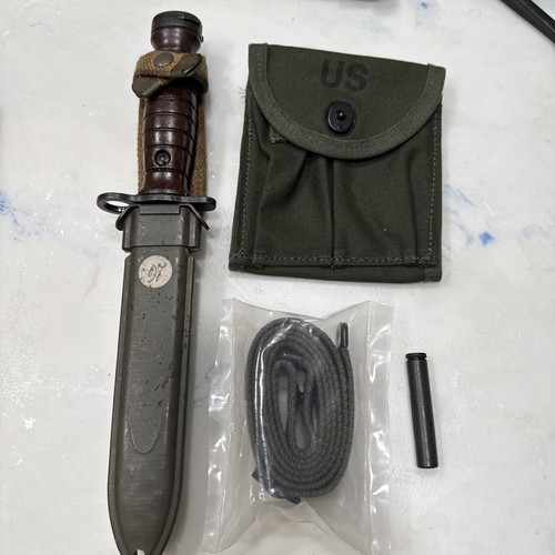 M1 Carbine Kit 1957 Italian MFG Bayonet, Oiler. Repo Sling, And Stock Mag Pouch.