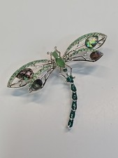 Napier Dragonfly Brooch Pin Shades of Green B...