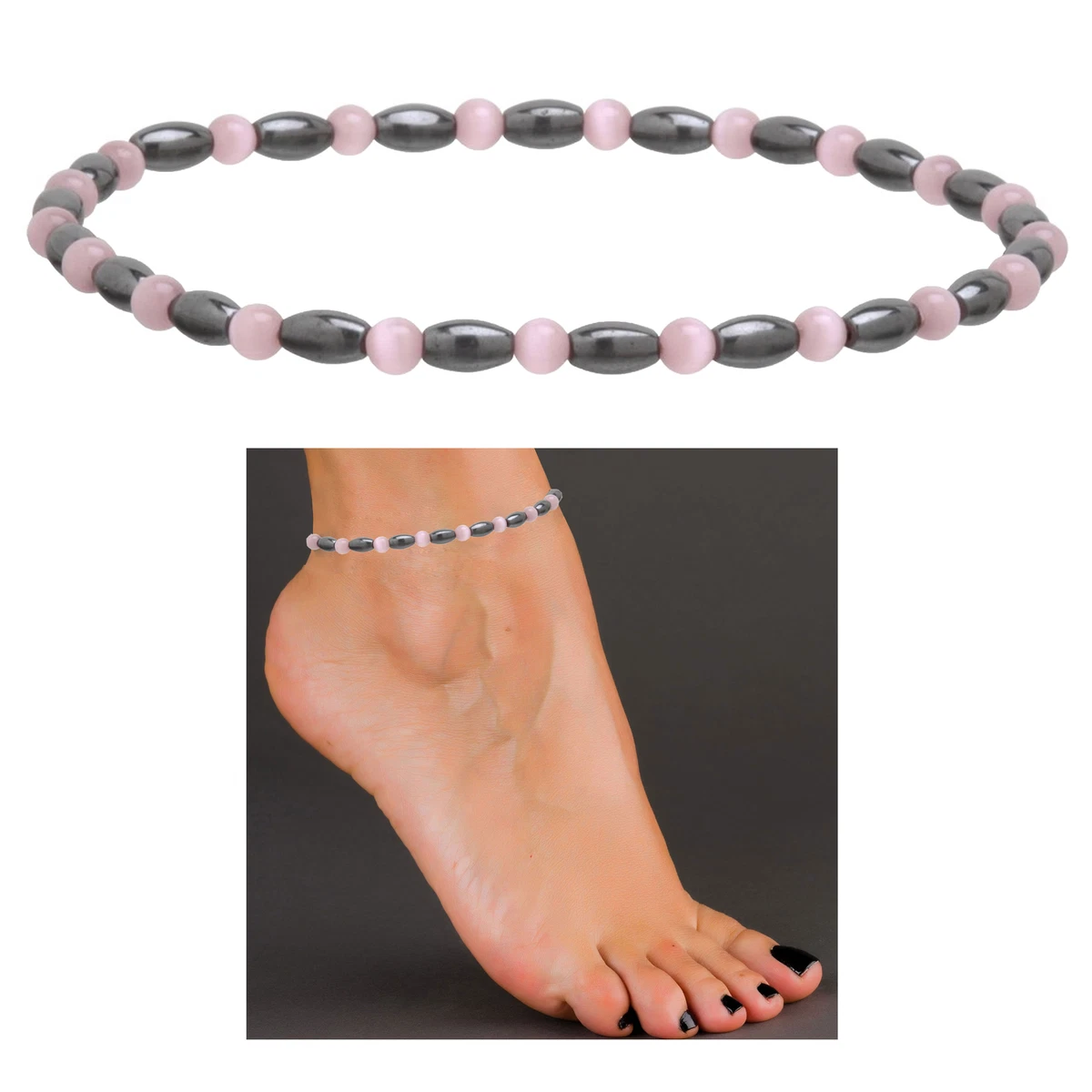 Rose quartz ankle bracelet online