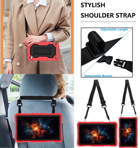 For Walmart Onn 7/8 8inch Gen4 2024 Case Built Strap Kickstand+Screen Protector - Picture 61 of 150
