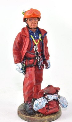 Fire fighter Figurine Fireman French GRIMP 2002 Lead Del Prado 1/32 2.75''. B7