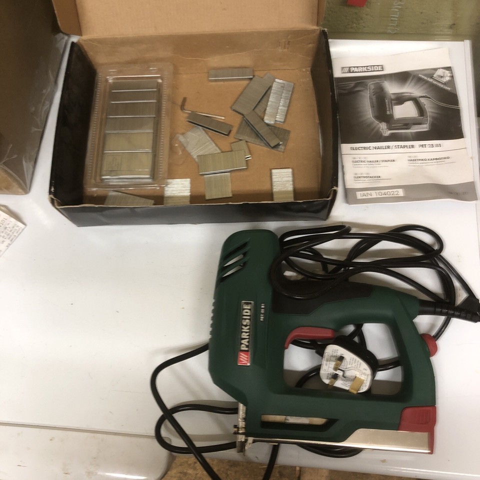 Parkside electric Nailer/stapler Pet 25 B1 eBay