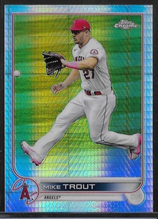 2022 Topps Chrome #200 Mike Trout PRISM REFRACTOR - Angels - Free Ship!