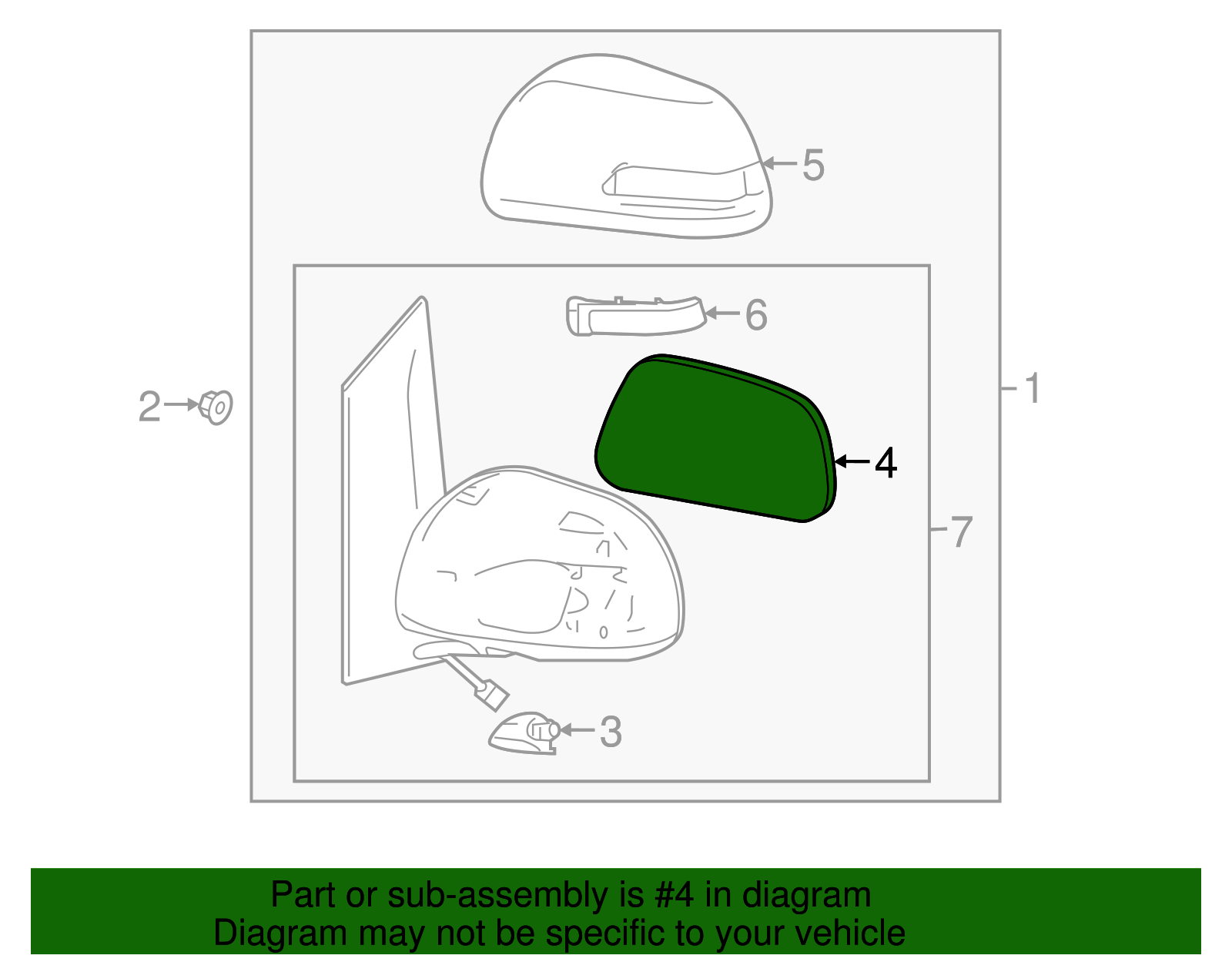 Genuine Toyota Mirror Glass 8790608080 eBay
