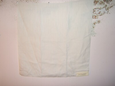 Ralph Lauren, Stonewashed Linen, Remnant, 26'' W X 26.50'' L, Color White Solid