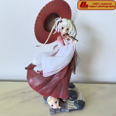 Game Character Tomotake Yoshino Miko paper umbrella Figure Statue Toy Gift