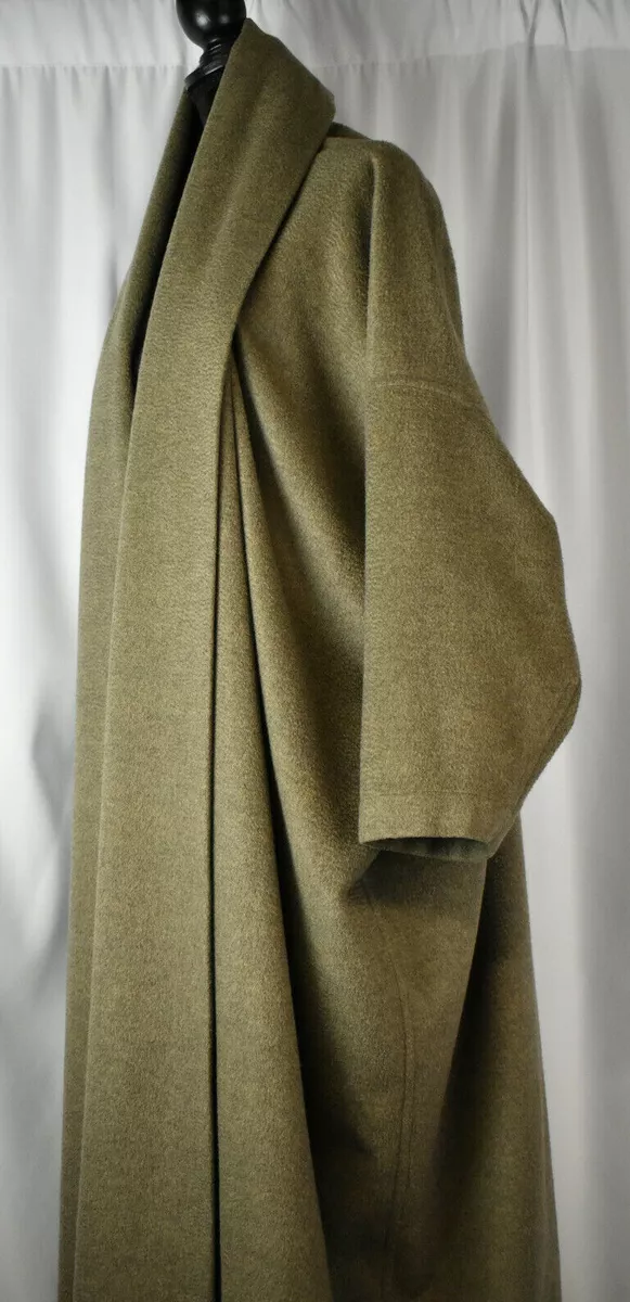 eskandar Size 1 Open Front Dark Beige Long Coat Warm Overcoat Wool&Cashmere? Tan