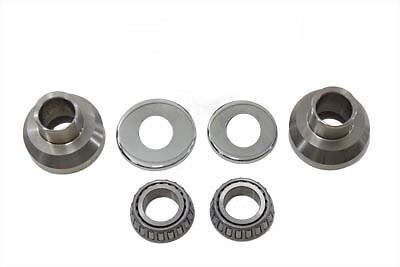 Stainless Steel Raked Fork Neck Cup Kit for Harley FL FX  Models Shovelhead