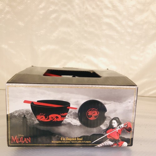 2 Disney Mulan Ramen Bowls W Chopsticks Chinese Dragon by Bioworld NIB - 第 1/4 張圖片