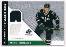 2007-08 SP GAME USED AUTHENTIC FABRICS JERSEY MIKE MODANO DUAL JERSEYS 2 COLORS