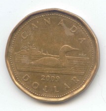 Canada 2009 Loonie Canadian One Dollar 1 Coin $1 Loon EXACT COIN