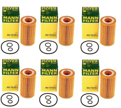 Set 6 Engine Motor Oil Filter Kits For Mercedes E250 GLK250 ML250 Sprinter Mann