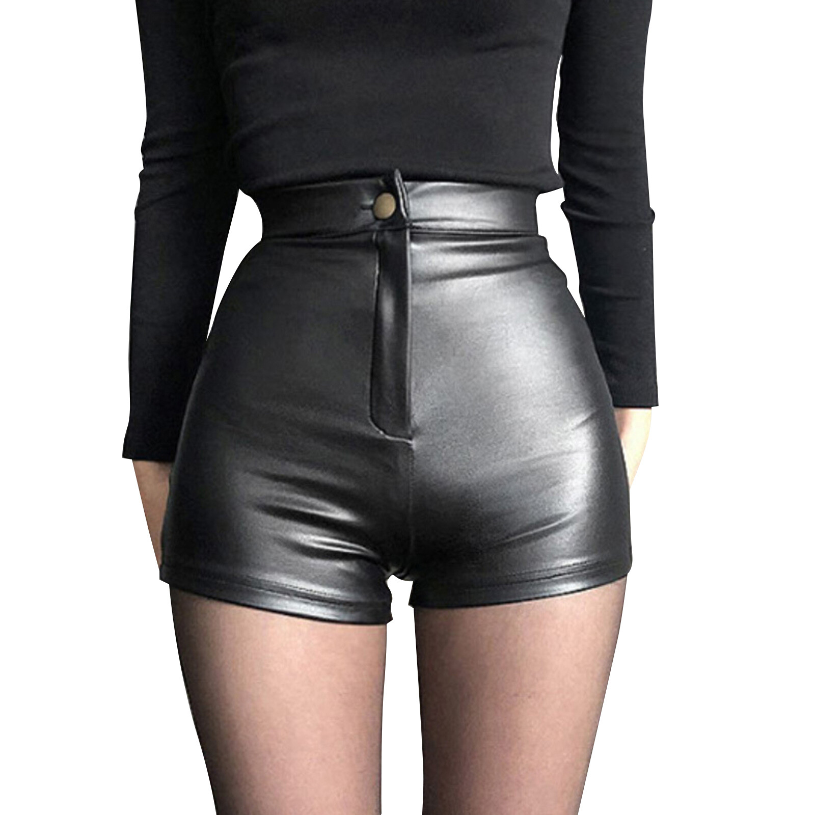Faux Leather Hot Shorts