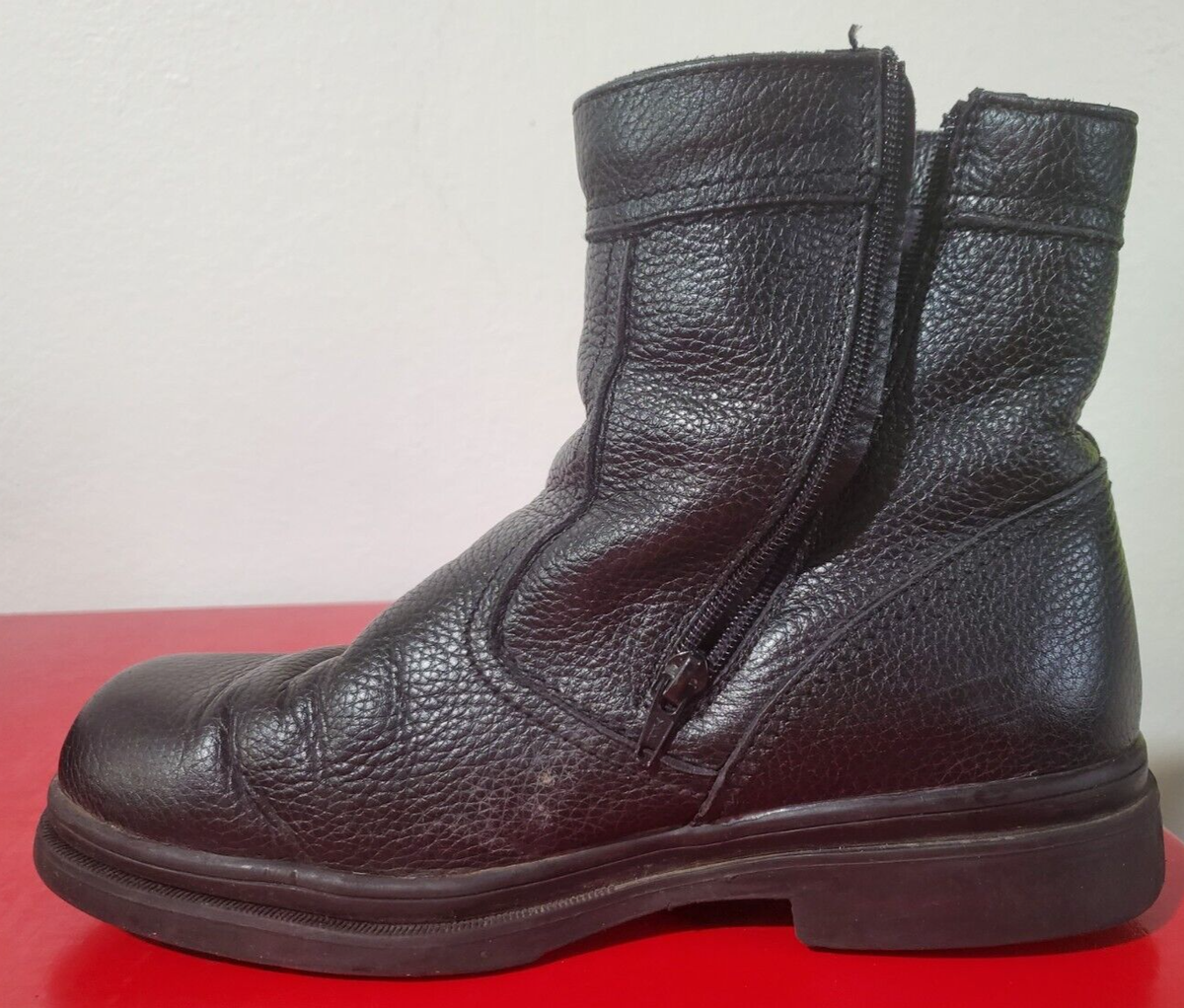 Florsheim Mens Black Pebbled Leather Shearling Lined‎ Side Zip Boots Size 10M Florsheim Midtown Zip BT (Men main image 4