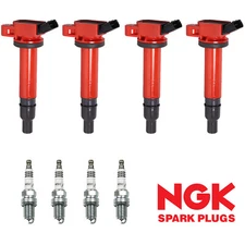 4 Energy Ignition Coil & 4 NGK Spark Plug for 2007-2008 Toyota Solara 2.4L l4