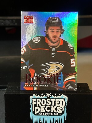 2022-23 Upper Deck Skybox Metal Star Rubies #15 Brayden Tracey RC 08/50 Ducks