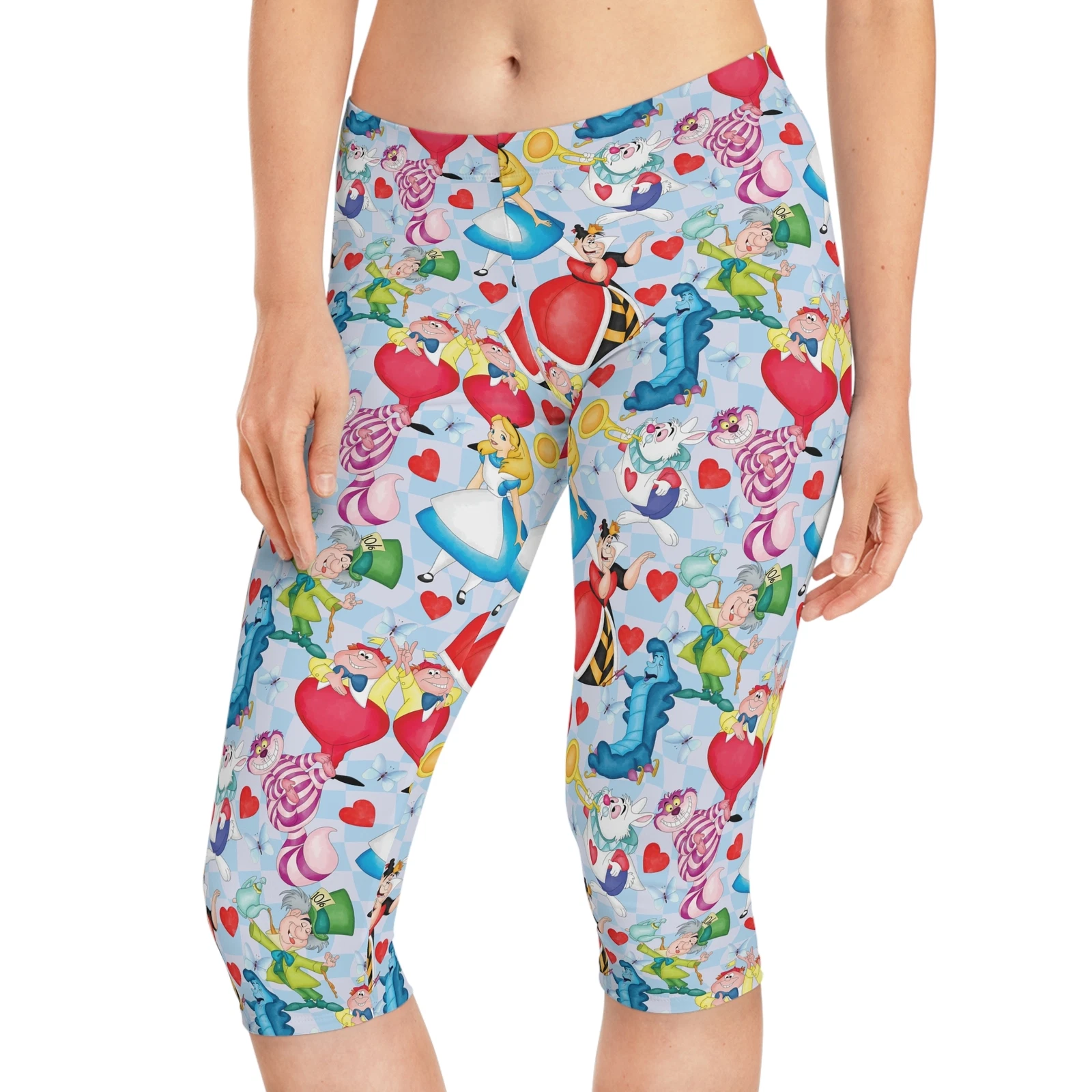 Alice In Wonderland Women's Capri Leggings, Gift for Her