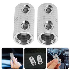 1/0 Gauge Audio Terminal Butt Connectors 2 Pcs Brass for Car Wiring