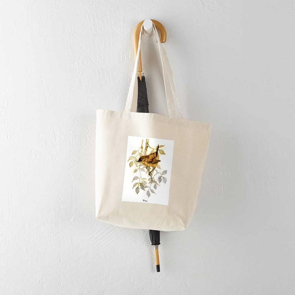 Printed Tote Bag Maison Mollerus Vinerus Bern Tote Bag Canvas Black -  01-2545-0619 Political Slogan Tote