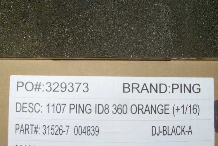 13 new-Ping ID8 360 Orange +1/16, Oversize golf grips, 60 round, Rare!