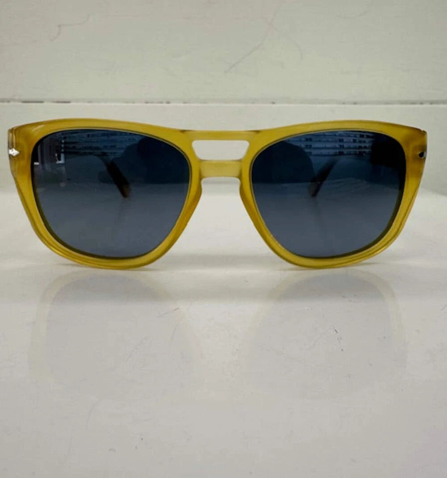 Gafas de sol Persol 3366-S 204/S3 58 18 145 Miele azul degradado lentes nuevas Foto 2 de 4