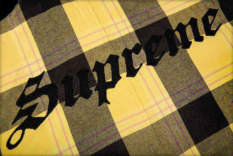 supreme  Quilted Flannel Shirt 黄色　M