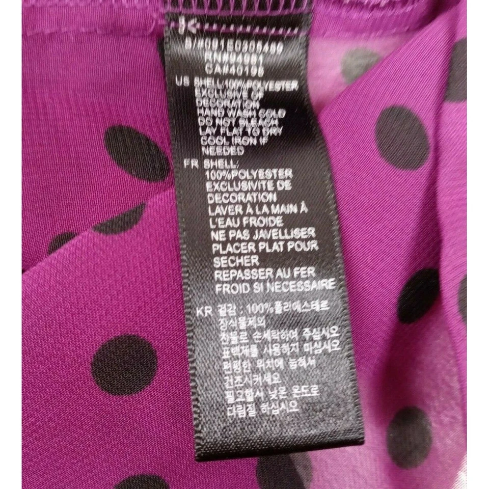 Blusa morada con lunares verdes Rue 21 para mujer talla mediana Foto 4 de 4