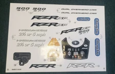 **NEW** Peg Perego Polaris RZR 900 Decals Labels Complete Set Part #MMEV1124US