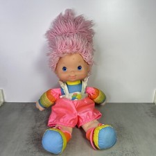 Vtg 1983 Hallmark Rainbow Brite Tickled Pink Baby Bright Doll Pink Hair 14" H