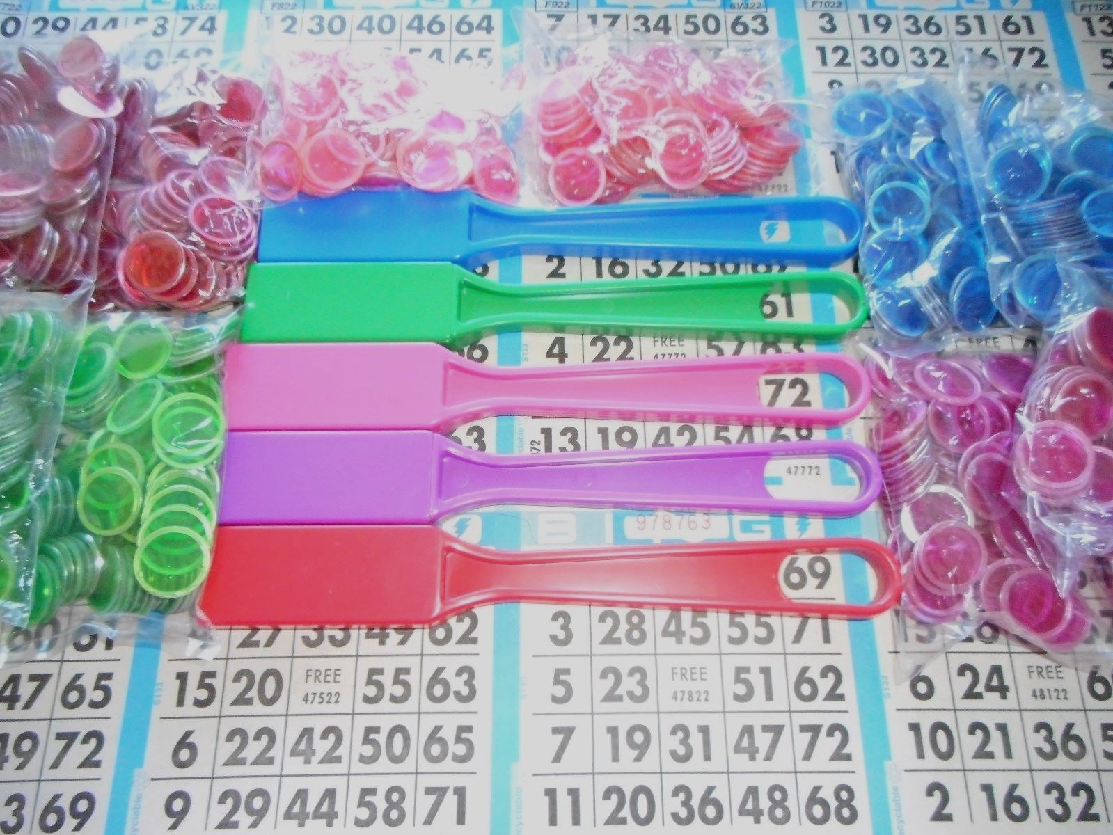 10 BAGS OF BINGO CHIPS (100 CT EACH) + 5 BINGO WANDS Combo Pack eBay