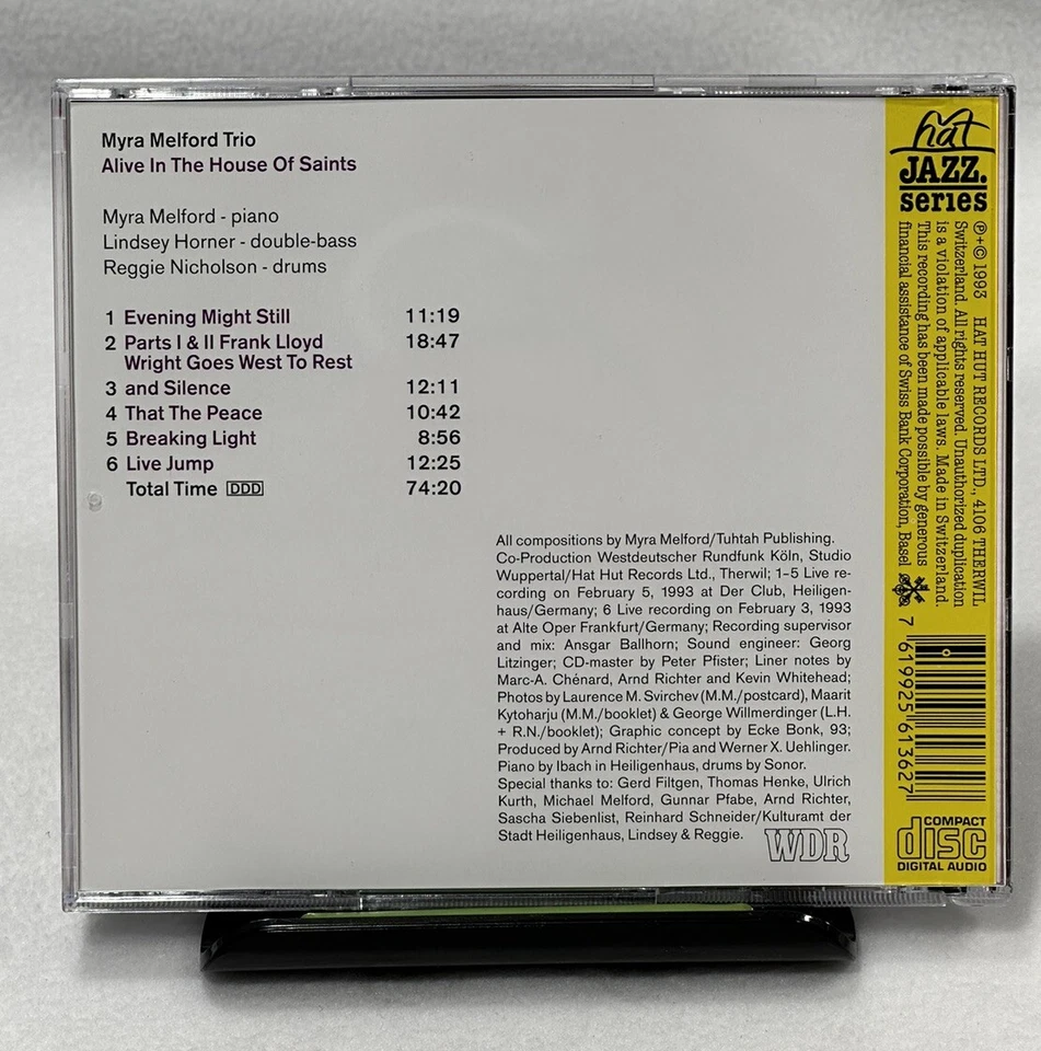 Alive in the House of Saints by Myra Melford Trio (CD, 1993) Rare Audio Music Foto 2 de 3