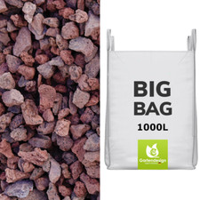 Lavamulch rot/braun, Körnung 16/32 mm, 1000 Liter im BigBag
