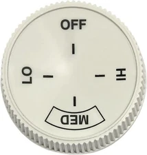 Marley Replacement Temperature Control Knob For Baseboard Heaters 2 Inch White
