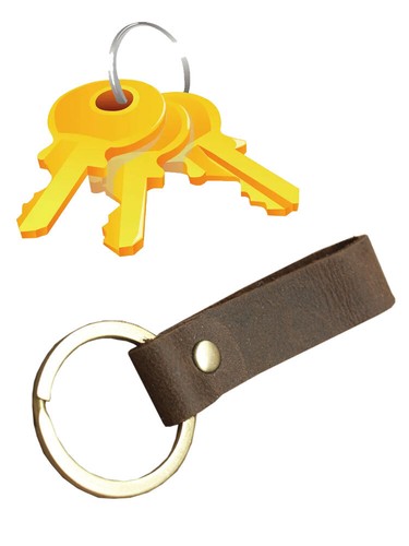 1Pc Handmade Genuine Leather Strap Key Chain Car Key Chain Fob Universal - Picture 12 of 12