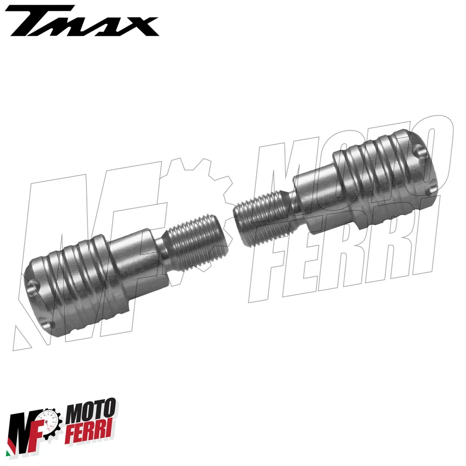 MF2480 Stabilizzatori Manubrio Manopole Silver Yamaha TMax 500 530 560 2001/2021 - Immagine 4 di 4