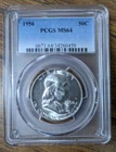 1956 PCGS MS64 Silver Franklin Half Dollar 50cents