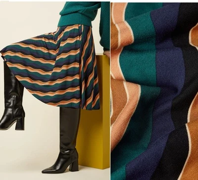 King Louie Rock Serena Skirt Razzle Dragonfly Green Jersey blau orange 10106