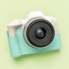 For Canon EOS R50 R100 Camera Bag Leather Dock Case Base Protection Cover Shell