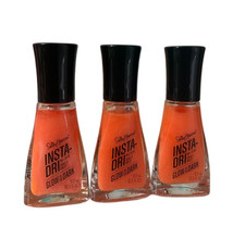 Lot of 3 Sally Hansen Insta-Dri Nail Polish Glow In The Dark, Boooo-tiful 667