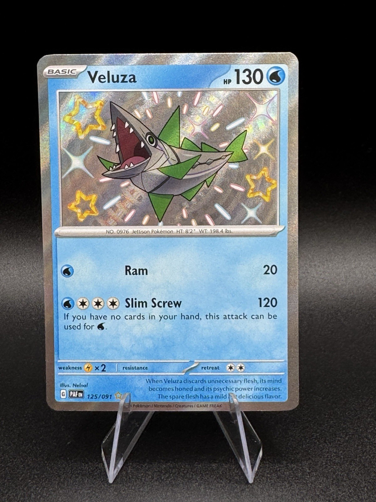 Pokémon TCG Veluza Scarlet & Violet: Paldean Fates 125/091 Holo Shiny Rare NM