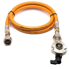 1.5m LPG High Pressure Gas Hose Orange  21mm Clip-On 21.8mm LH