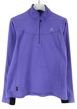 HAGLOFS Polartec Sweatshirt Women's XL Quarter Zip Fleece Purple Logo Outdoor