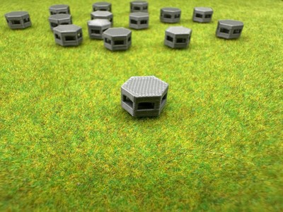 Axis & Allies Pieces Custom Hexagon Pill Boxes Set of 16 3D Printed PLA