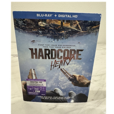 Hardcore Henry Blu-ray + Digital HD Slipcover Action Movie Sharlto Copley