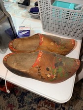 Vintage And Authentic Dutch Wooden Shoes  Klompen  - 1969