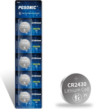 PGSONIC CR2430 3V Lithium Battery 5Pcs 