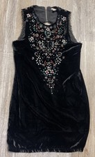 Urban Outfitters Dress Womens M Ecote Jasmina Velvet Mini Rhinestone Mini