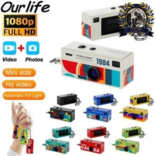 Mini Digital Keychain Camera 1080P Retro CCD Video Recorder with Flash
