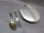 ANTIQUE WORLD WAR 1 MESS KIT W/ UTENSILS - U.S. T.J. W.B.M. CO. 1918 - MILITARY